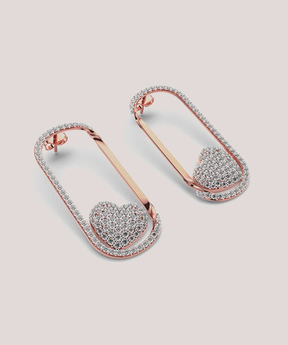 Round Drop Stud Earrings
