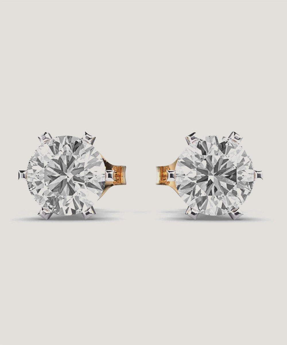 Single Stone Stud Earrings