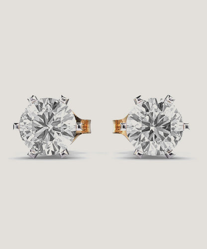 Single Stone Stud Earrings