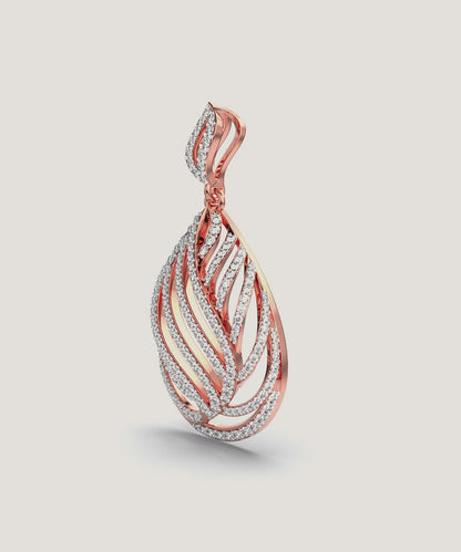 Gold Andrea Overlap Pendant For Women
