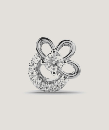 Stone Natural Diamond Pierced Nose Pin