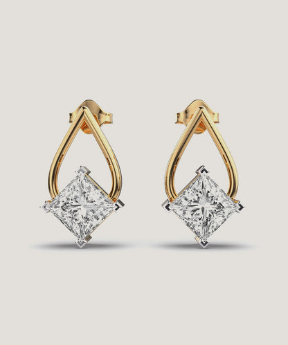 Solid Gold Drop Earring