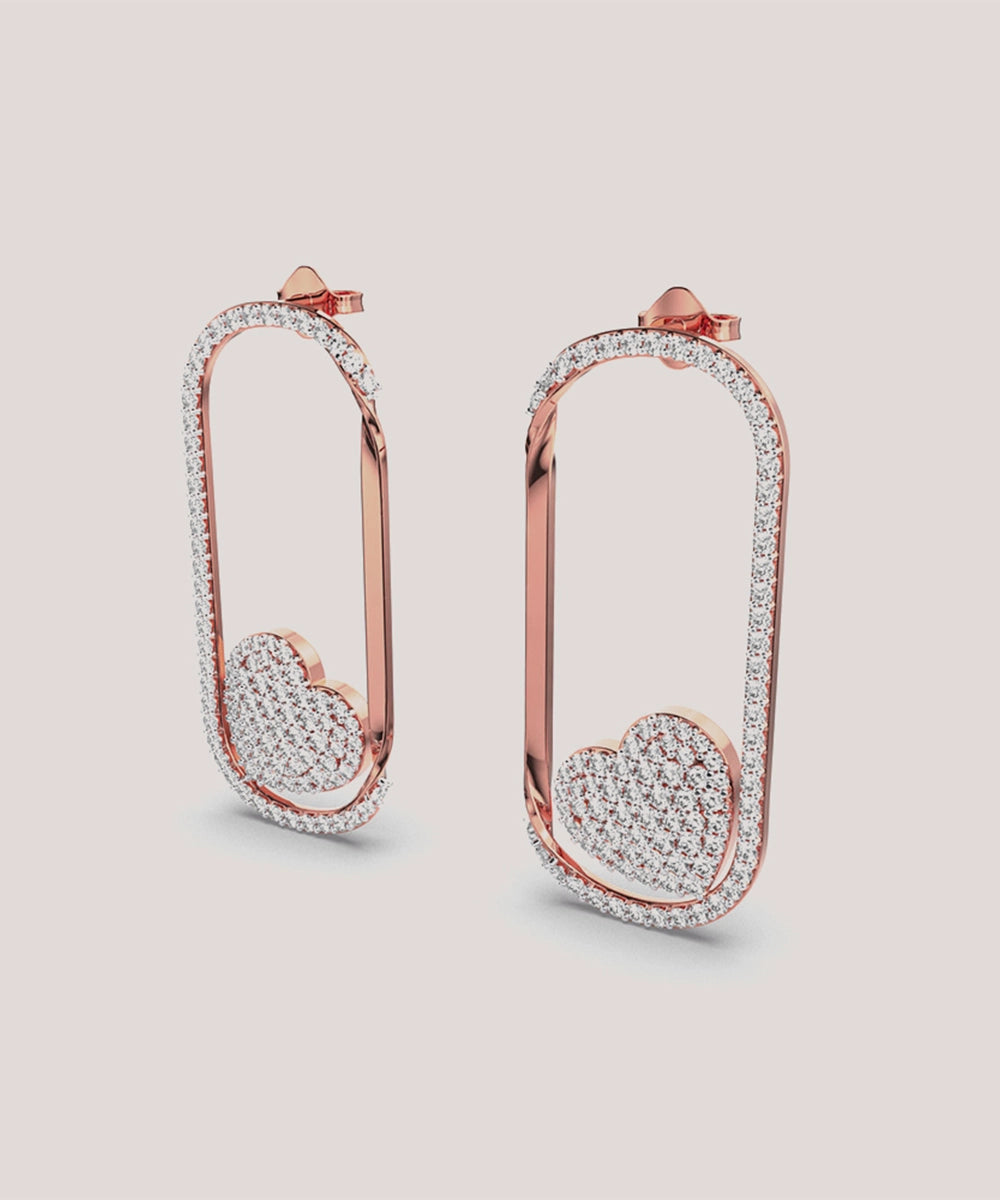 Round Drop Stud Earrings