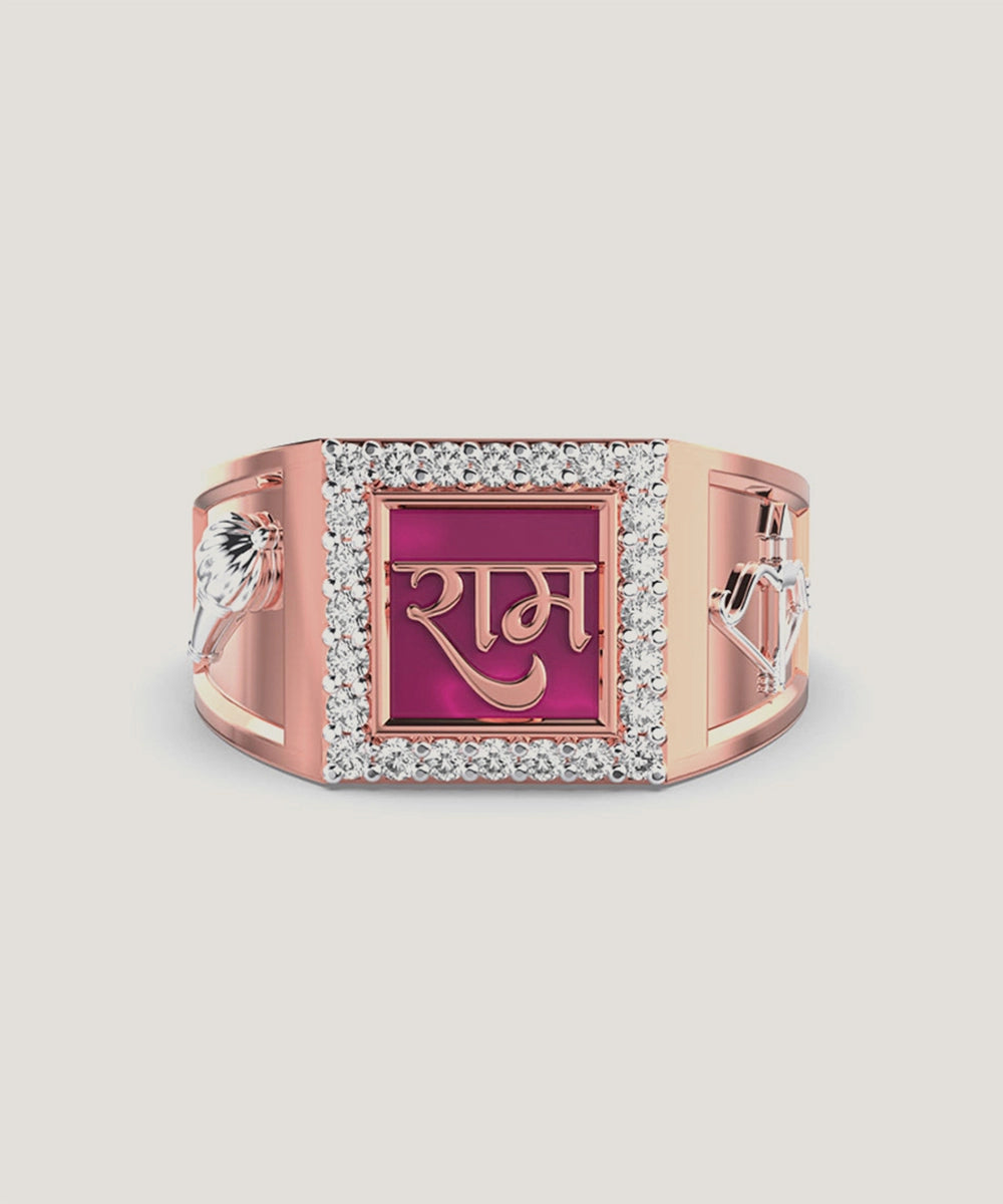 Men's Stone With Diamond Ring