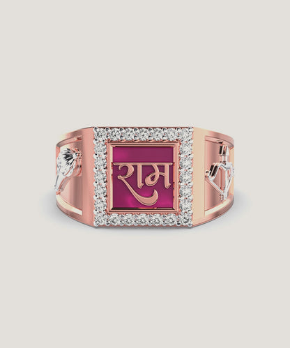 Men's Stone With Diamond Ring