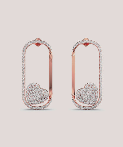 Round Drop Stud Earrings
