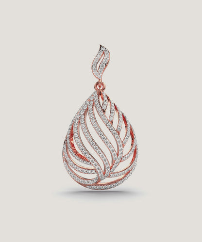 Gold Andrea Overlap Pendant For Women