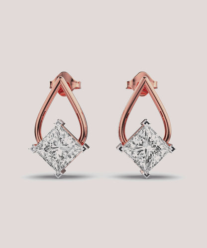 Solid Gold Drop Earring