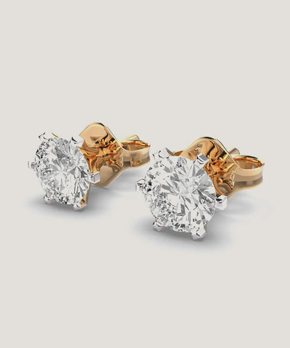 Single Stone Stud Earrings