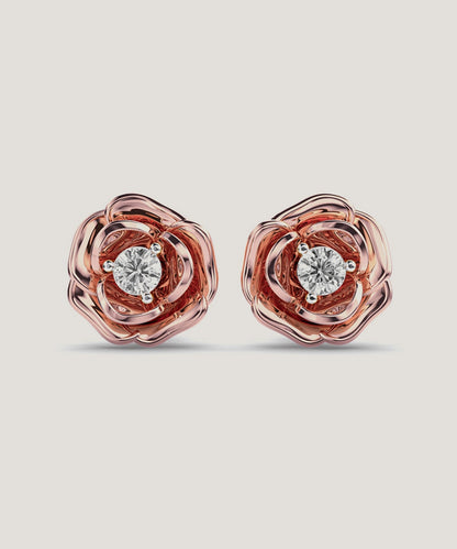 Rose Flower Stud Earrings