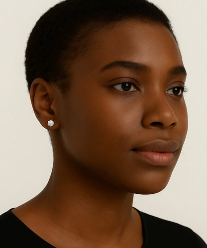 Single Stone Stud Earrings