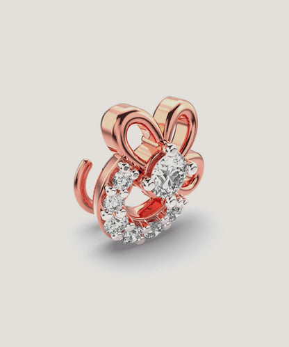 Stone Natural Diamond Pierced Nose Pin