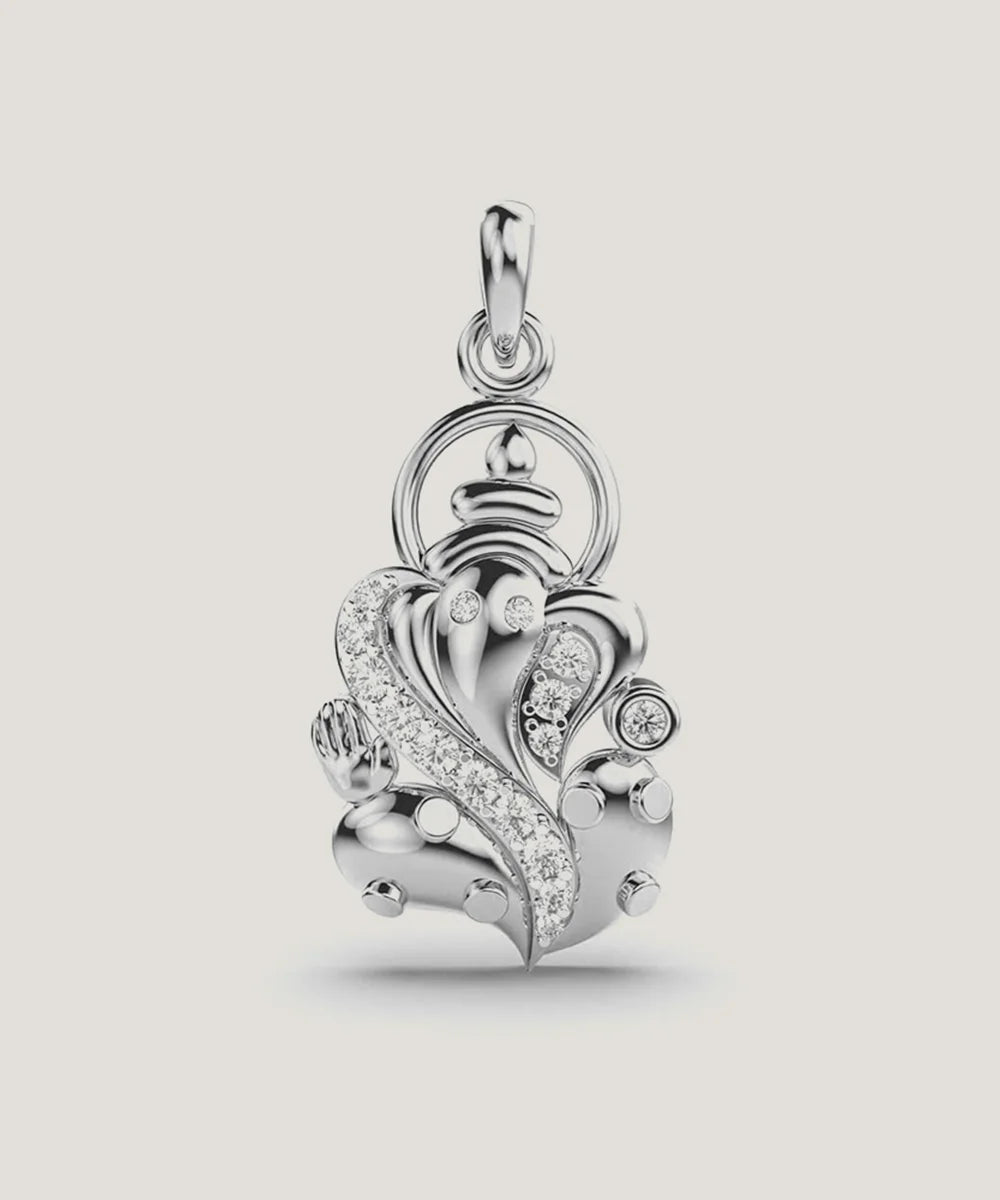Pendant & Chain In Sterling Silver
