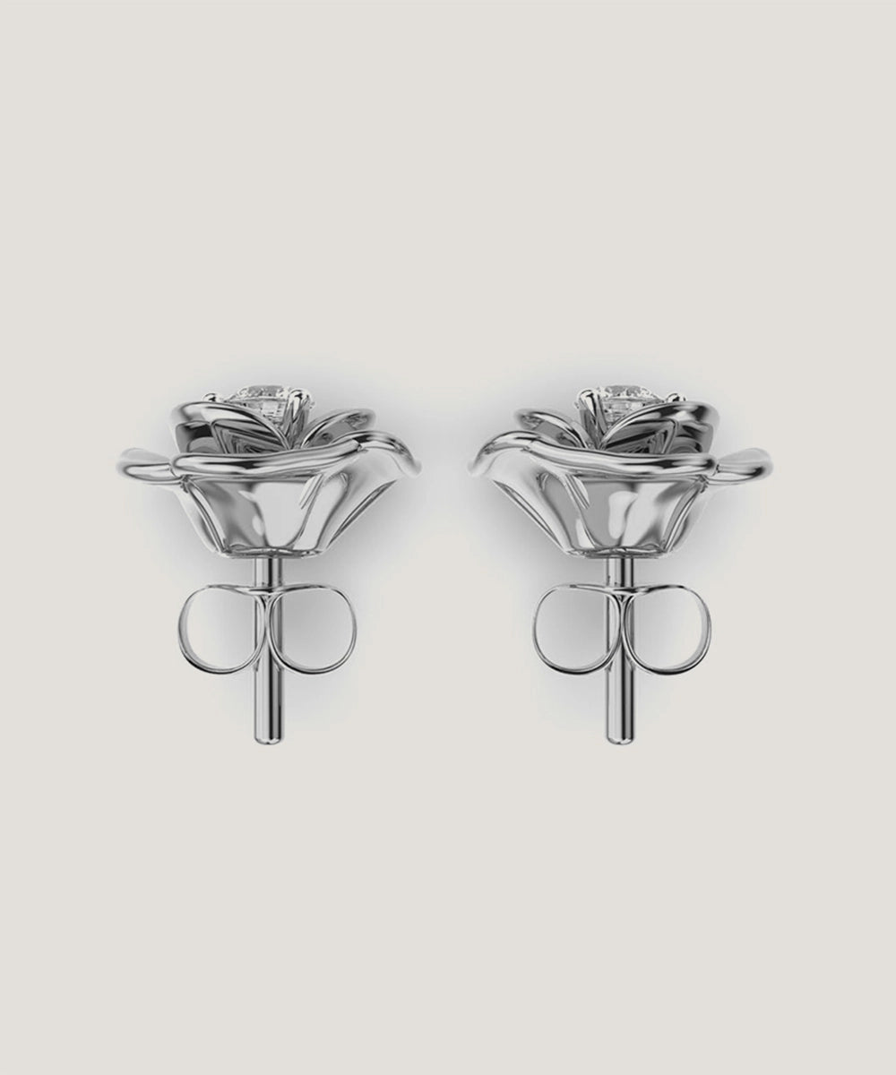 Rose Flower Stud Earrings