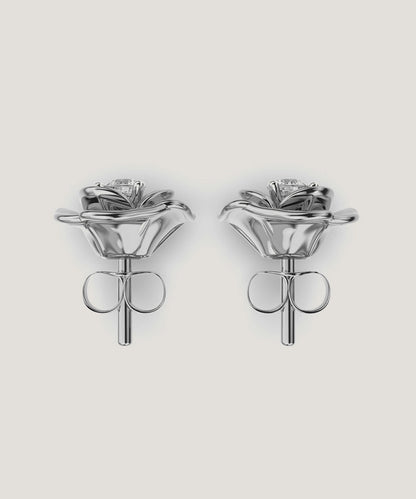 Rose Flower Stud Earrings