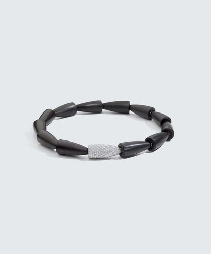 Silver Necklace With Black Onyx Stone