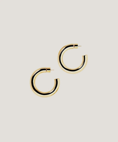 Gold Plated Circular Hoop Earrings