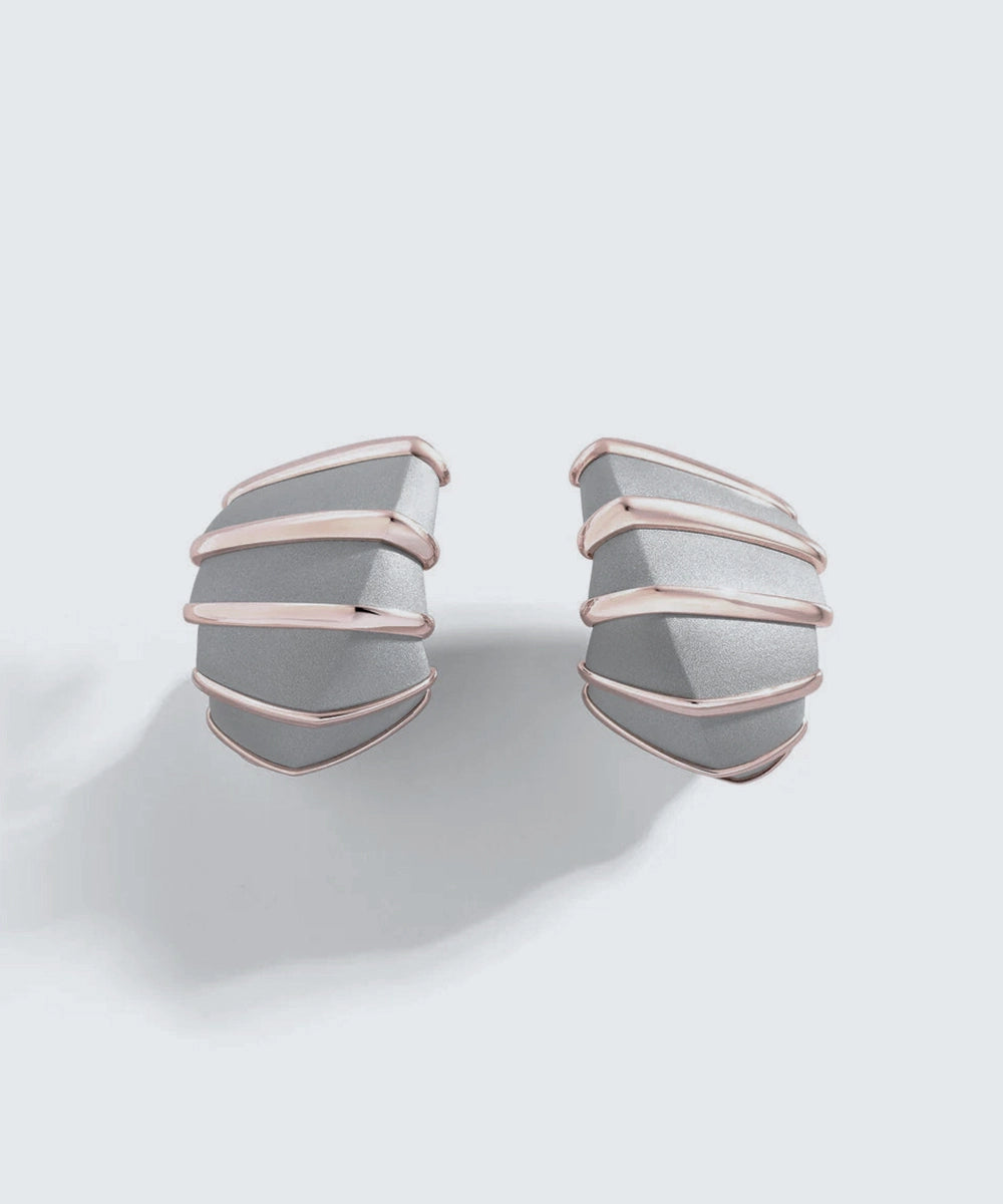 Gray Glow Minimalist Earrings For Effortless Elegance