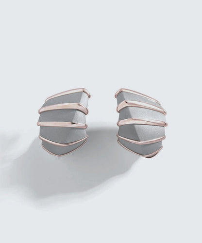 Gray Glow Minimalist Earrings For Effortless Elegance