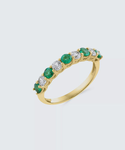 Genuine Emerald And Diamond Ring