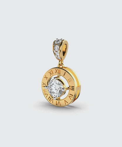 22K Gold Circular Pendant For Men