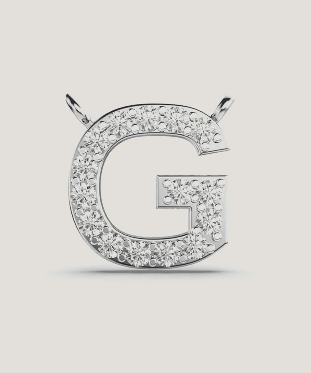 Diamonds Alphabet Letters Pendant