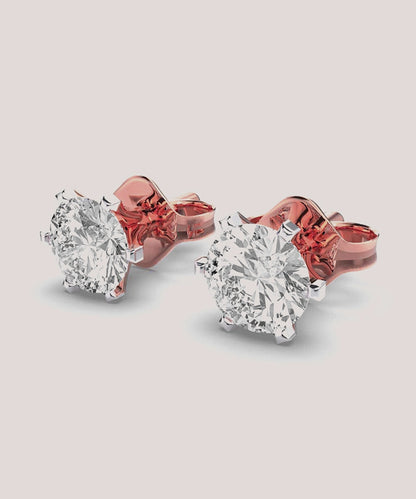 Single Stone Stud Earrings