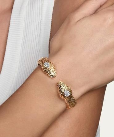 Double Snake Head Bracelet