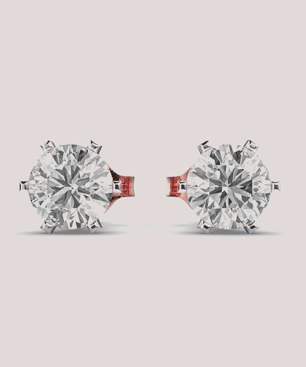 Single Stone Stud Earrings