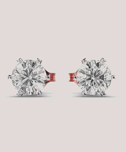 Single Stone Stud Earrings