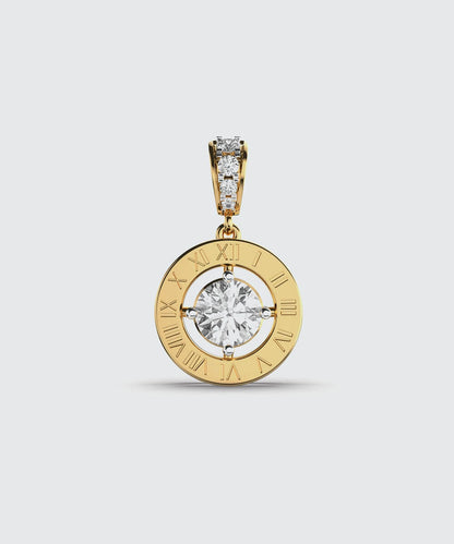 22K Gold Circular Pendant For Men