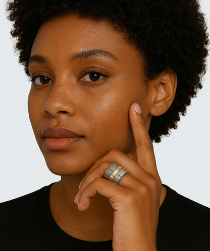 Ring Featuring A Gray Stone Centerpiece
