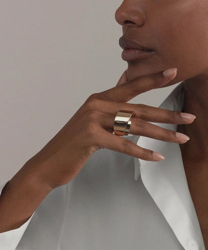 Ring Sette Solitaire Gold With Platinum
