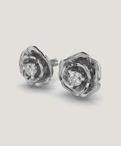 Rose Flower Stud Earrings