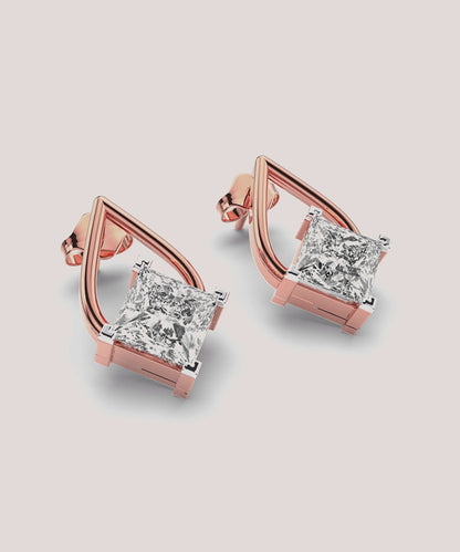 Solid Gold Drop Earring