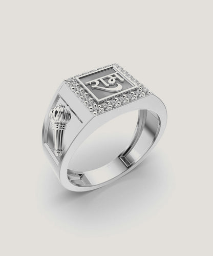Men's Stone With Diamond Ring