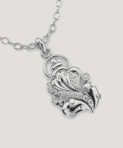 Pendant & Chain In Sterling Silver