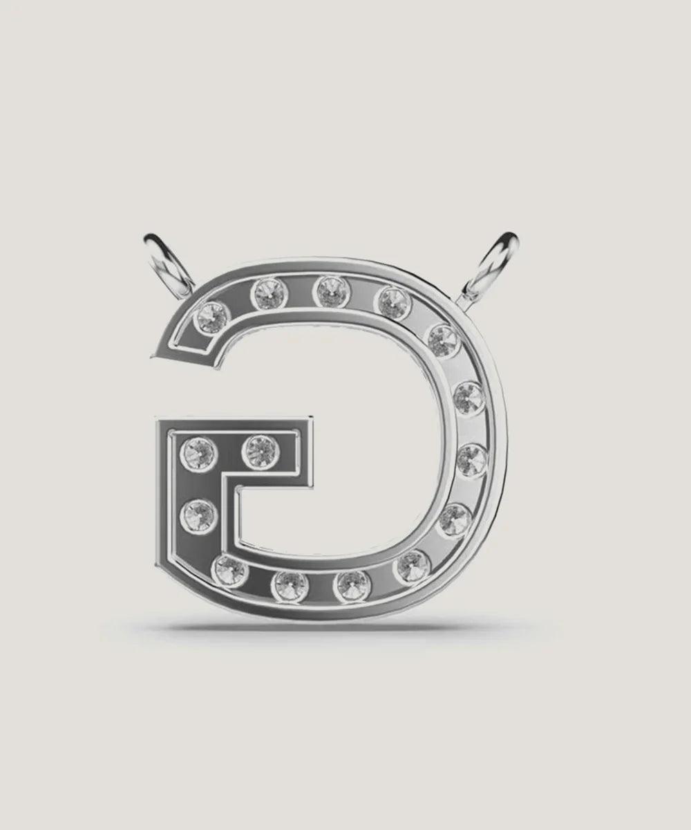 Diamonds Alphabet Letters Pendant