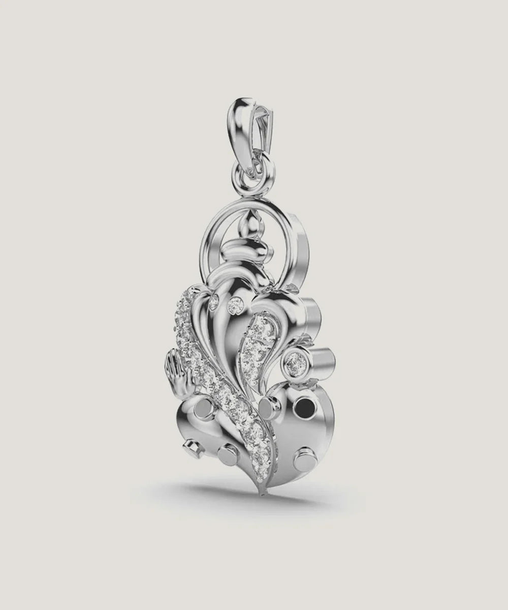 Pendant & Chain In Sterling Silver