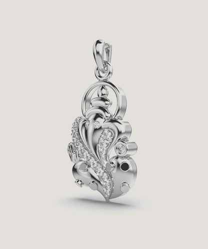 Pendant & Chain In Sterling Silver