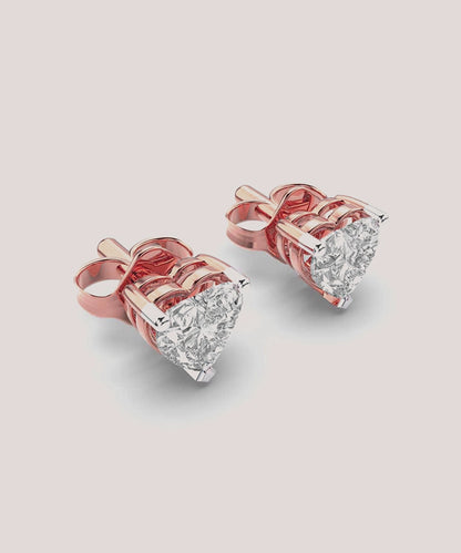 Heart Shape Solitaire Earring