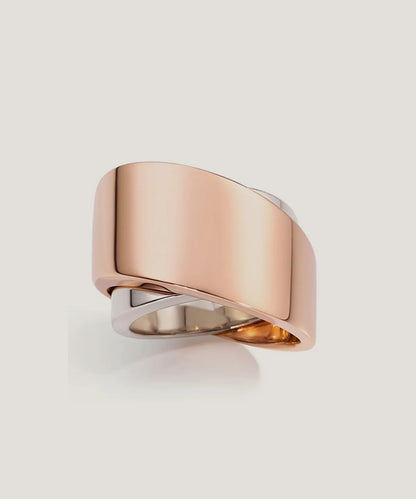 Ring Sette Solitaire Gold With Platinum