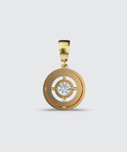 22K Gold Circular Pendant For Men