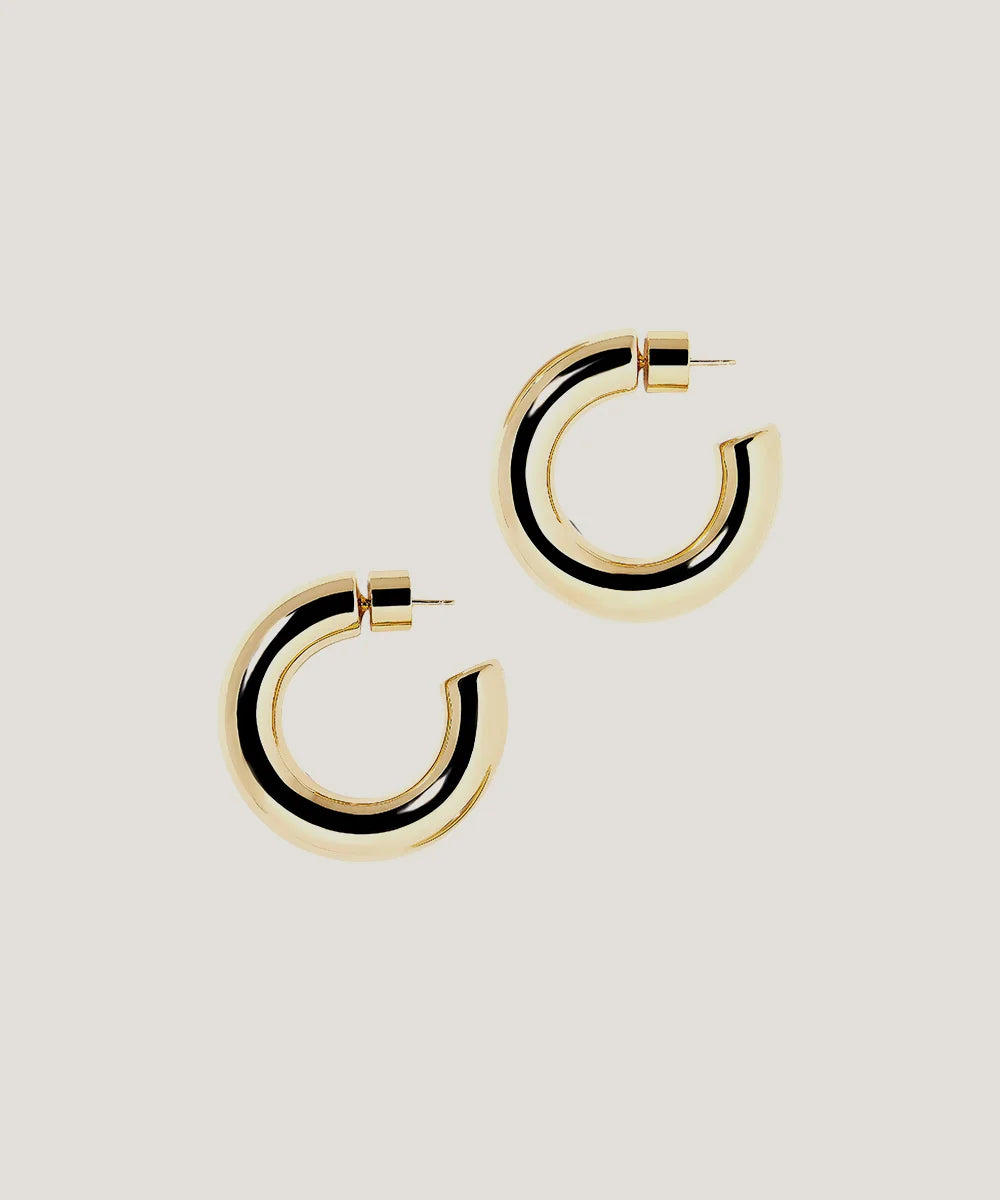Gold Plated Circular Hoop Earrings