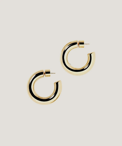 Gold Plated Circular Hoop Earrings