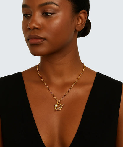 Pearl Pendant Link Chain