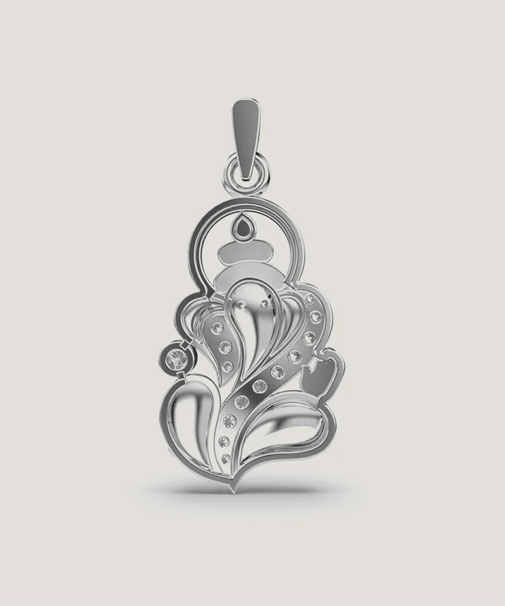 Pendant & Chain In Sterling Silver