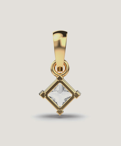 Silver Double Prongs Pendant Necklace