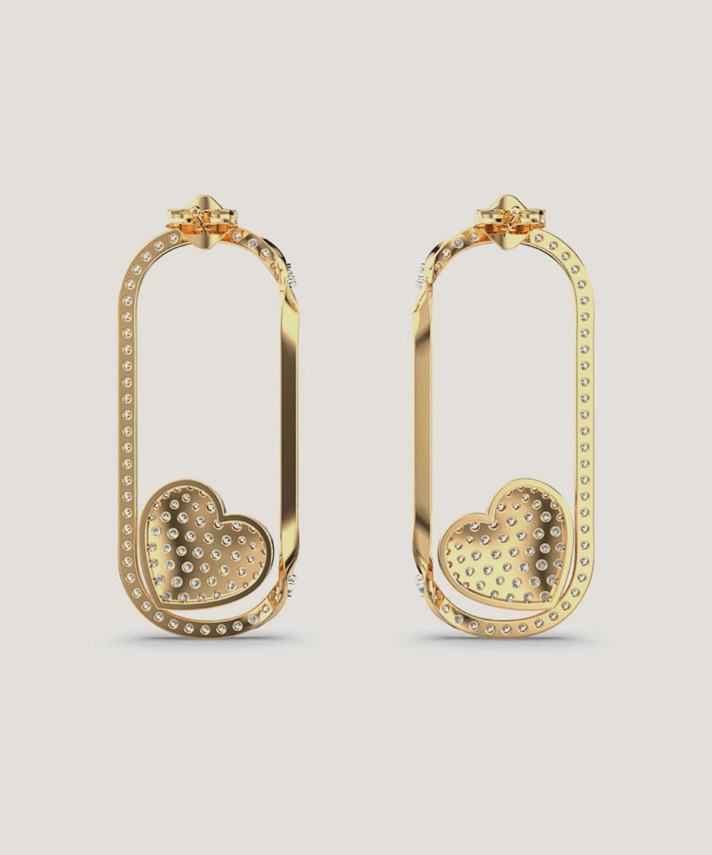 Round Drop Stud Earrings