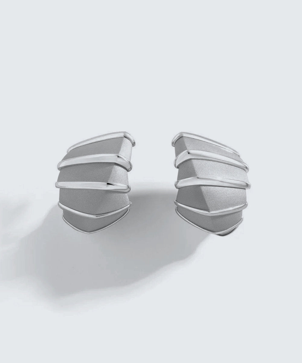 Gray Glow Minimalist Earrings For Effortless Elegance